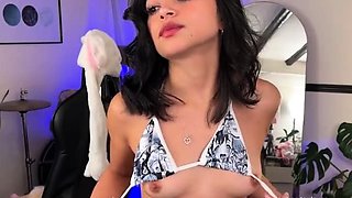 Small titted teen from EU masturbating