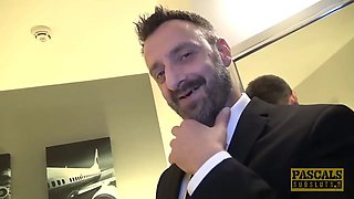 Pretty English subslut throated and pussy rammed roughly