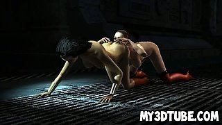 Two sexy 3D cartoon lesbian superheroes going at it