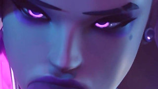 Sombra From Overwatch - Sloppy Blowjob, Doggystyle Big Ass in Oil and Titfuck Cumshot 3D Animation