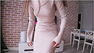 Stepmom Caught Stepson With Boner While Cleaning And Helped Him Cum On Her Tits