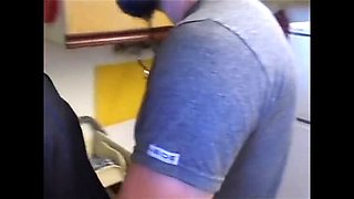 Hairy Chunky MILF Neighbor Fucked Hard in Kitchen