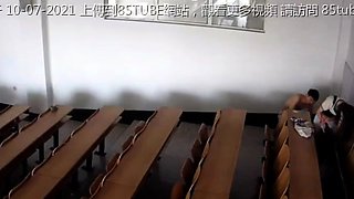 Asian college students caught having sex in the classroom