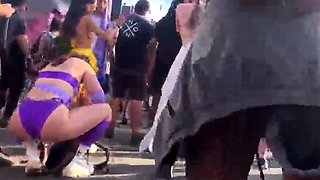 Cute Faced Brunette Beauty Fucked In Ass Outdoors