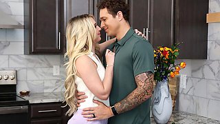 Alluring blonde with shaved pussy Britt Blair rammed by big dick