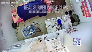 Surveillance camera in a hair removal salon