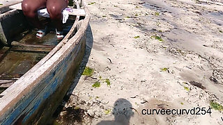 Flashing Twerking at a Beach in Africa