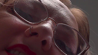 Bitchy Stepmom in White Fur Coat Spits in Your Tea & Gives You a Messy Humiliating Blowjob POV