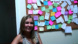 Blonde teen Sierras first erotic masturbation video