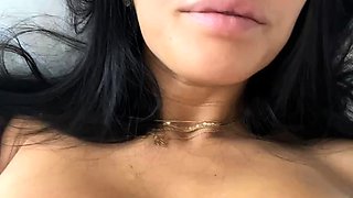 Nasty brunette pornstar with big boobs