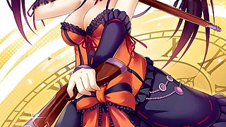 Kurumi, edging handjob, anime joi