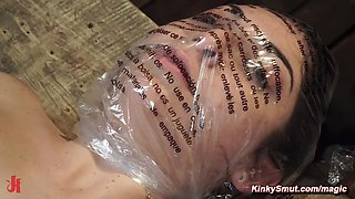 Locked in metal slave fingered