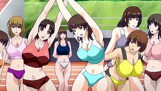 Massive tits sporty girls creamed in threesome