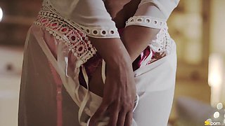 Sexy Buxom Brunette Latina MILF Katrina Moreno Enjoys the Jock's Huge Cock In Christmas Lights