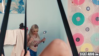 Teen sloppy blowjob and hardcore fucking with naughty big cock shemales