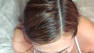 Latina MILF Roommate Fucks Cheating Before Boyfriend Arrives, Swallows Cum From Condom and Smears It on Tits