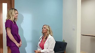 Girl Grind - Lesbian doctor and nurse fuck in on call room
