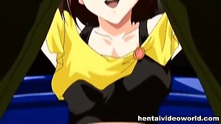 Girl all in hentai cumshot after the car fuck