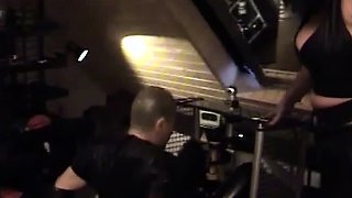 Brunette handjob amateur pulls for cum with lucky guy