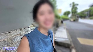 Local Bus Stop Pickup: Amateur Asian Cutie Gets Vaginal Orgasm from Fingering & Blowjob