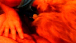 Blonde Granny Blowjob in a Bathroom