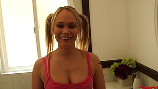 Mark Wood and Dakota James in a sensual pigtail action