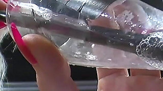 Petite Blonde Gets Into Interracial Gangbang and Bukkake