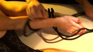 Blonde is flashing her big boobs in the outdoors