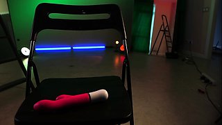 Erotic solo masturbation with teen brunette