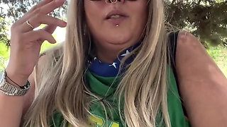 Brazilian BBW MILF Goddess Smoking Ritual in Nature
