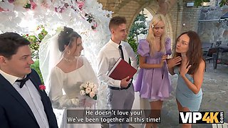 Vip4k. hot bride is having a rough porno with a sir of ceremonies, guests are perplexed
