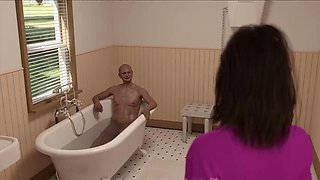 Old Man Gets a Handjob From Kathryn in The East Block 26