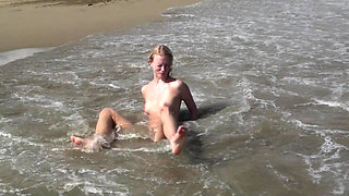 Teeny Squirts Into the Sea