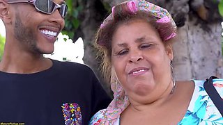 Fat Mature Granny Gets Extreme BBC Fuck in Van Backseat