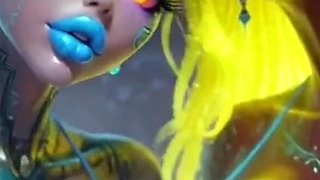 Beautiful Aliens Kiss on Nice Music, Ai Animation