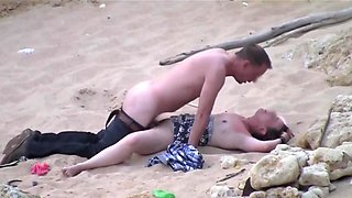Cuckold filming girlfriend with lover on beach