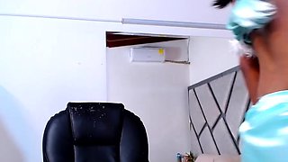 Busty teen brunette fucks big black cock