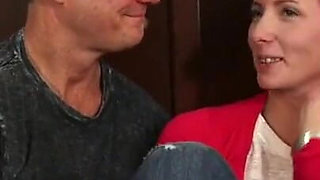 Hairy redhead banged in her pussy