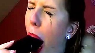 Big Dildo Blowjob by Aurelie on Webcam