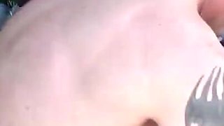 Sexy young couple pussy fucking in the park
