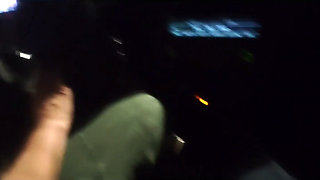 Almost caught! He jerks off in traffic in front of me, I love watching. Big cumshot!  Part 2