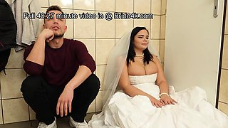 Bride remains alone with a stranger in the locked WC