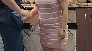Horny Wife Seduces the Kitchen Repairman and Gets Fucked Fast Before Her Husband Comes Back Home