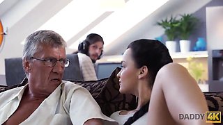 Old Daddy's little girl - A hot blowjob and licks by a kinky older man
