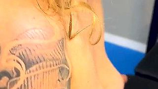 Povlatingirl - Tattooed Blonde Latina Works Out by Doing Squats on a Hard Cock
