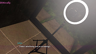 Busty Babe with Glasses Getting Fucked While Streaming