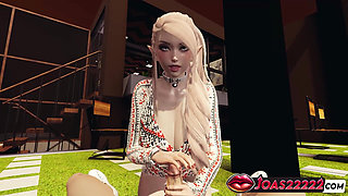 Holiday Hentai Xmas Elf with Massive Tits, Joyful Handjob Service, and Sloppy Blowjob Cum in Mouth Ending in 3D Animation