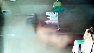 Spying on Sensual stepmom in shower