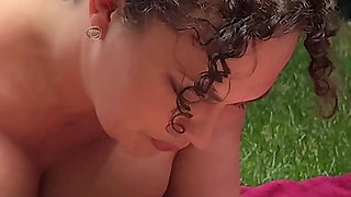 Backstage! Horny Cuckold Husband Films Tiny Sasha Paige Pissing in His Wife Oksana Katysheva's Mouth!