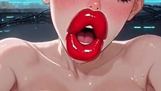 Cyberpunk Anime Women Boobs Shaking, Ai Animation